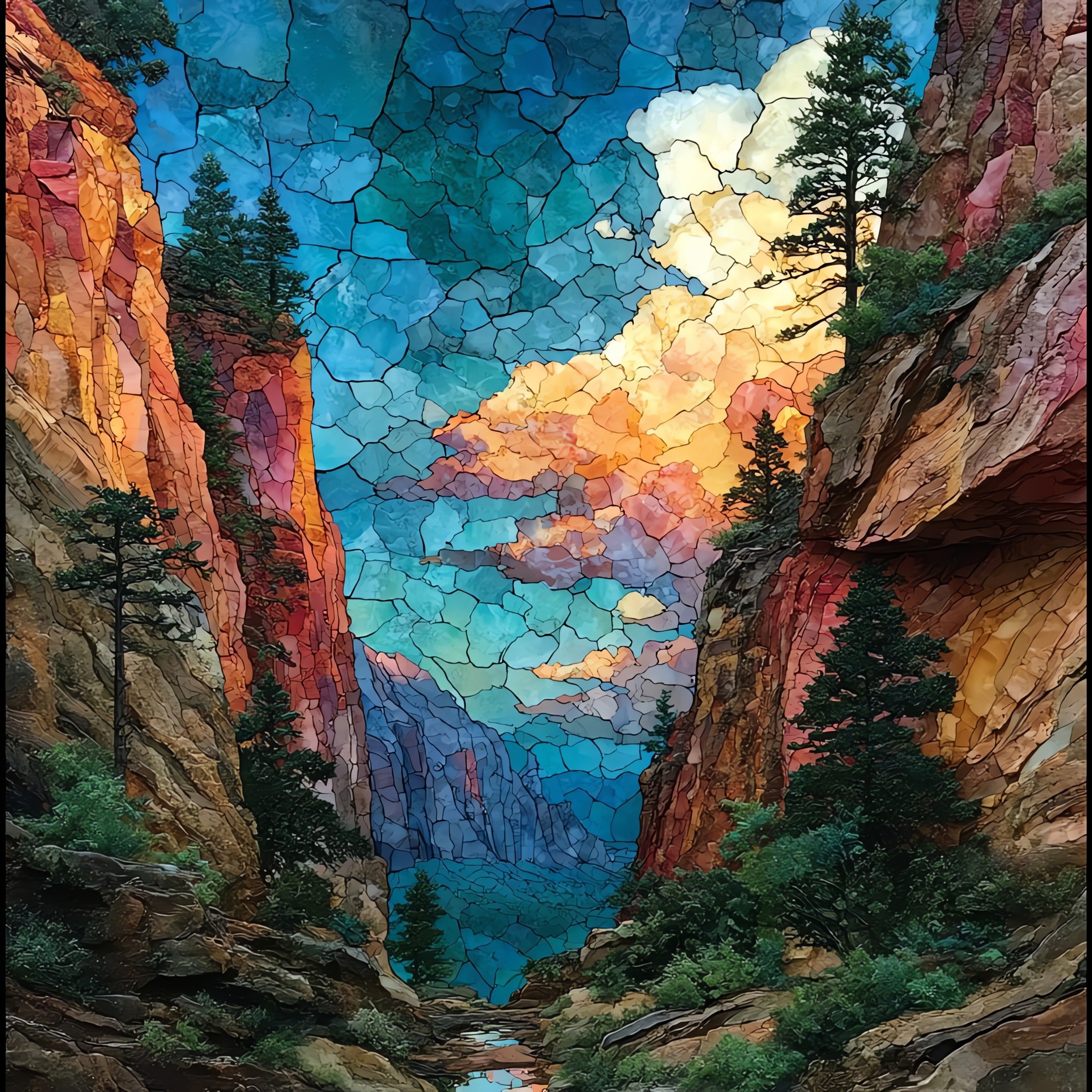 Angels Landing Refrigerator Canyon — ceramic art tile