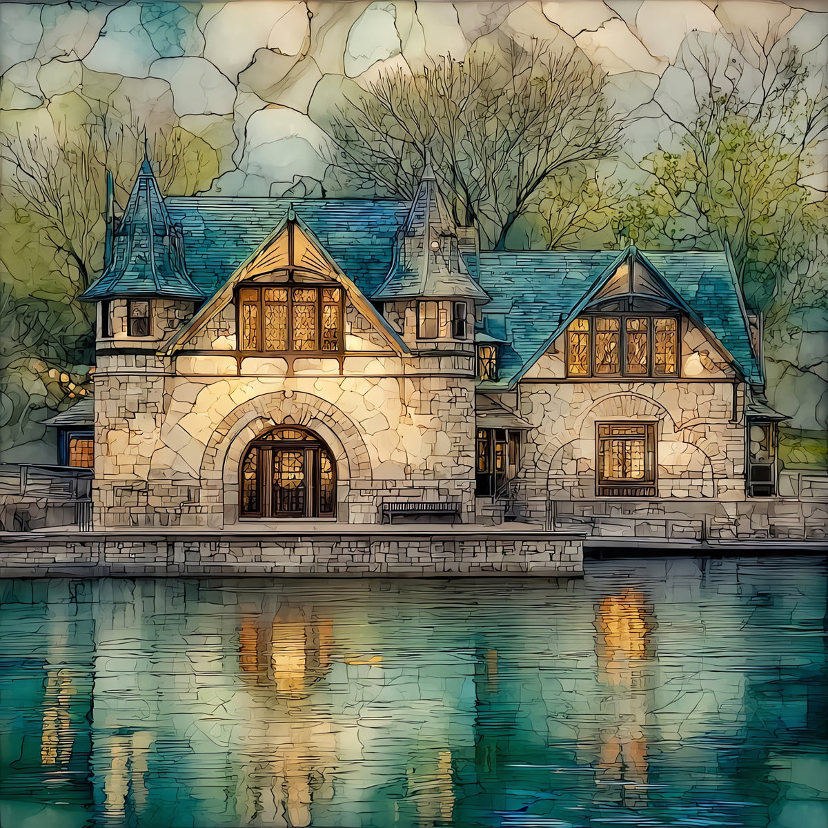 the Roger Williams Park — ceramic art tile