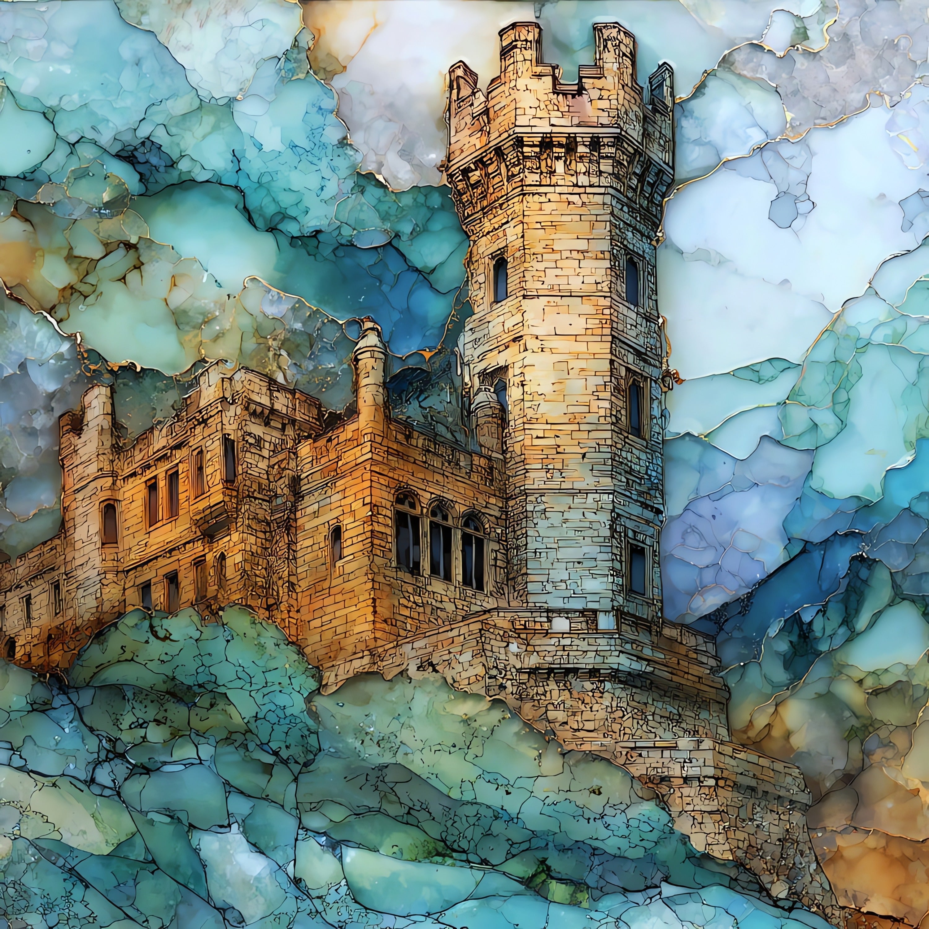 Lambert Castle — ceramic art tile