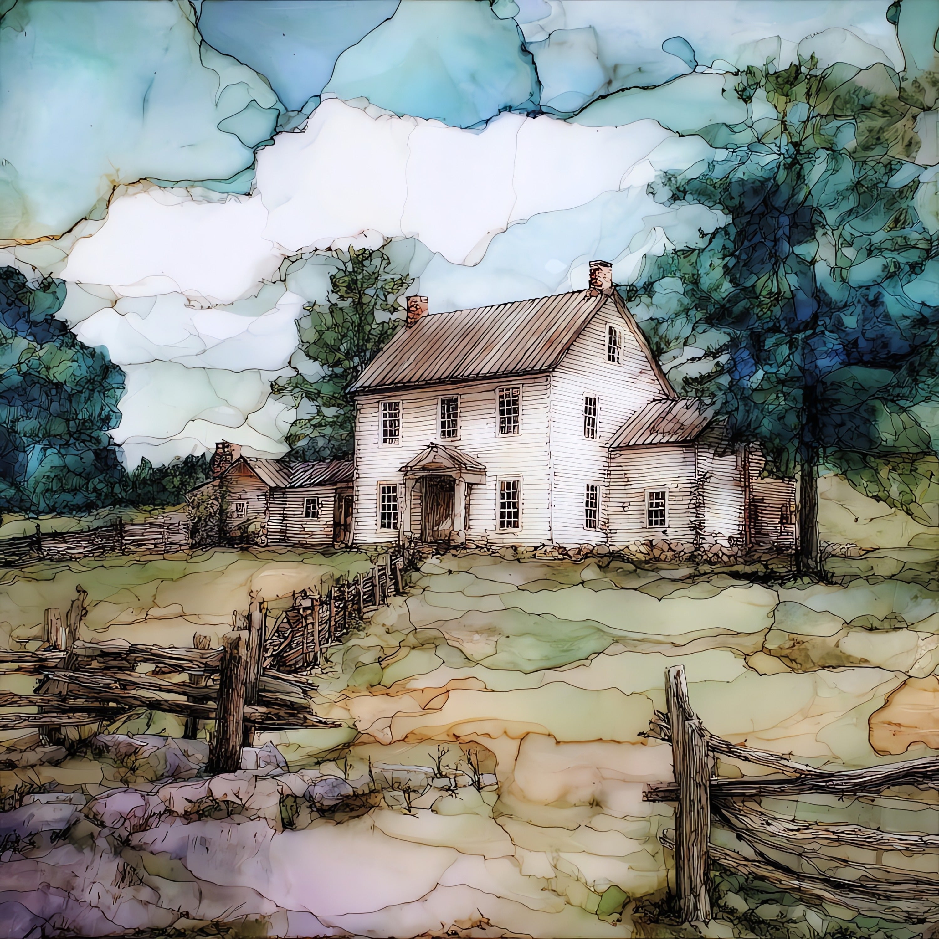 the Howell Living History — ceramic art tile