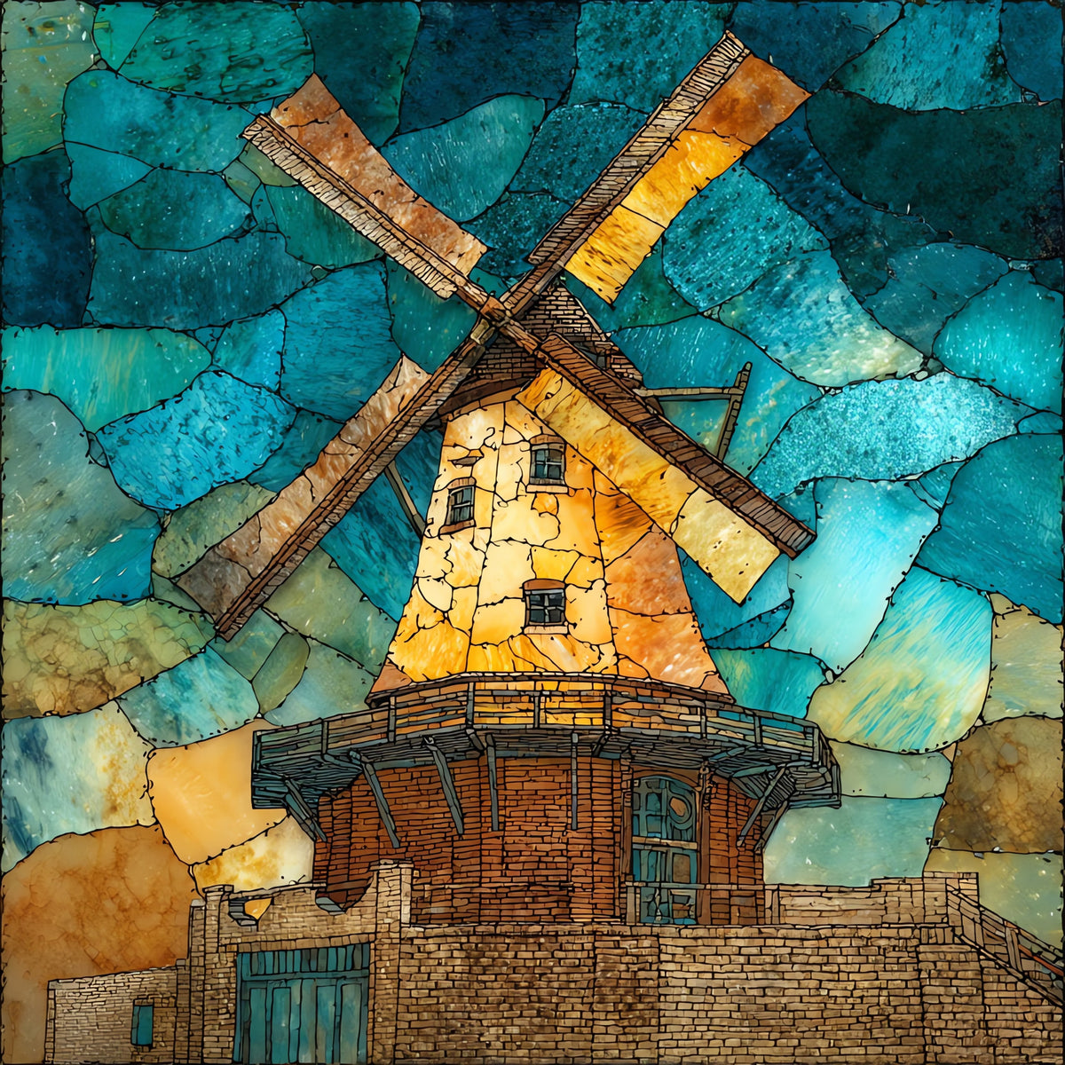 the Pella Vermeer Mill — ceramic art tile