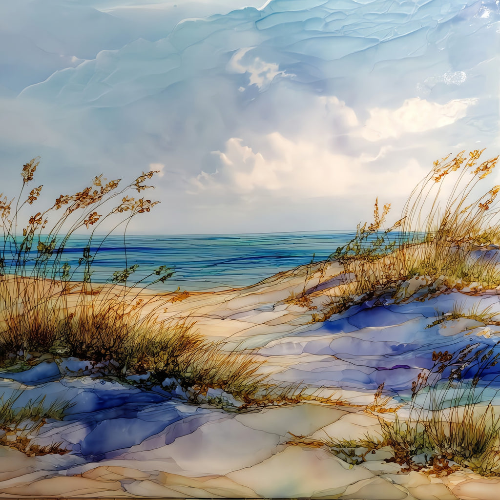 Steinhatchee fishing village — ceramic art tile