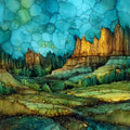 Cave Hills North geological — ceramic art tile