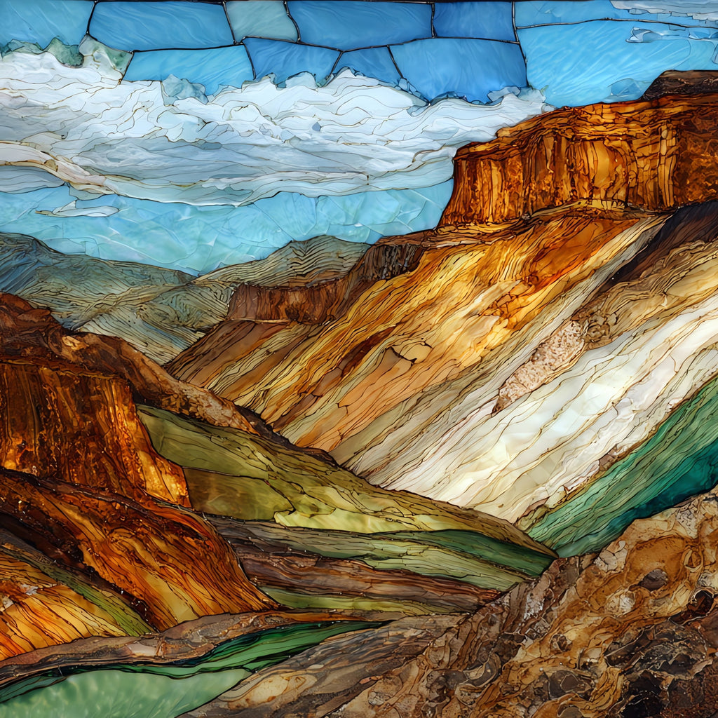 Rainbow Basin — ceramic art tile