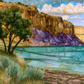 the Missouri River bluff — ceramic art tile