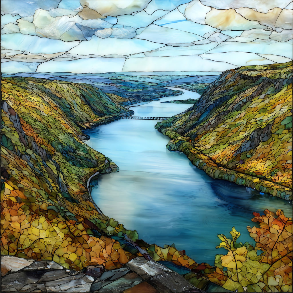 the Hudson River — ceramic art tile