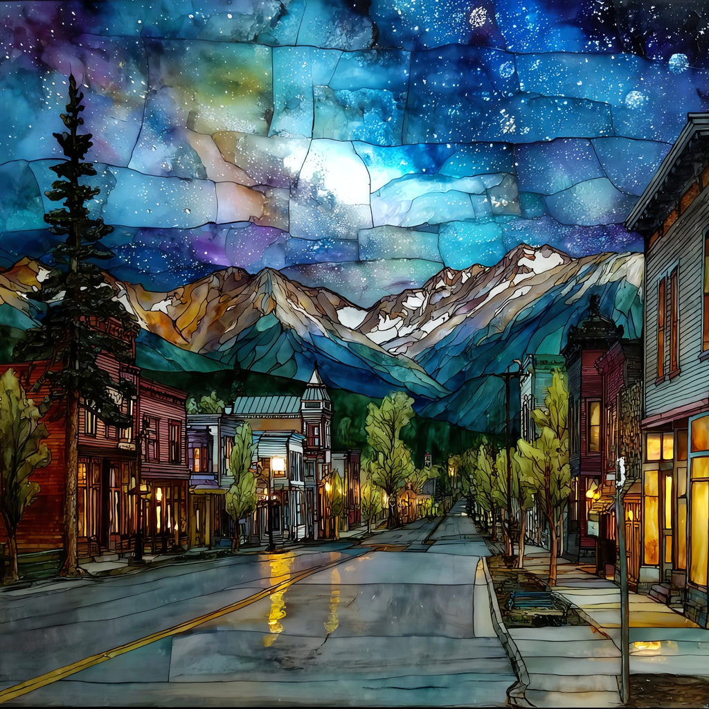 Leadville Harrison Avenue Sawatch Range — ceramic art tile