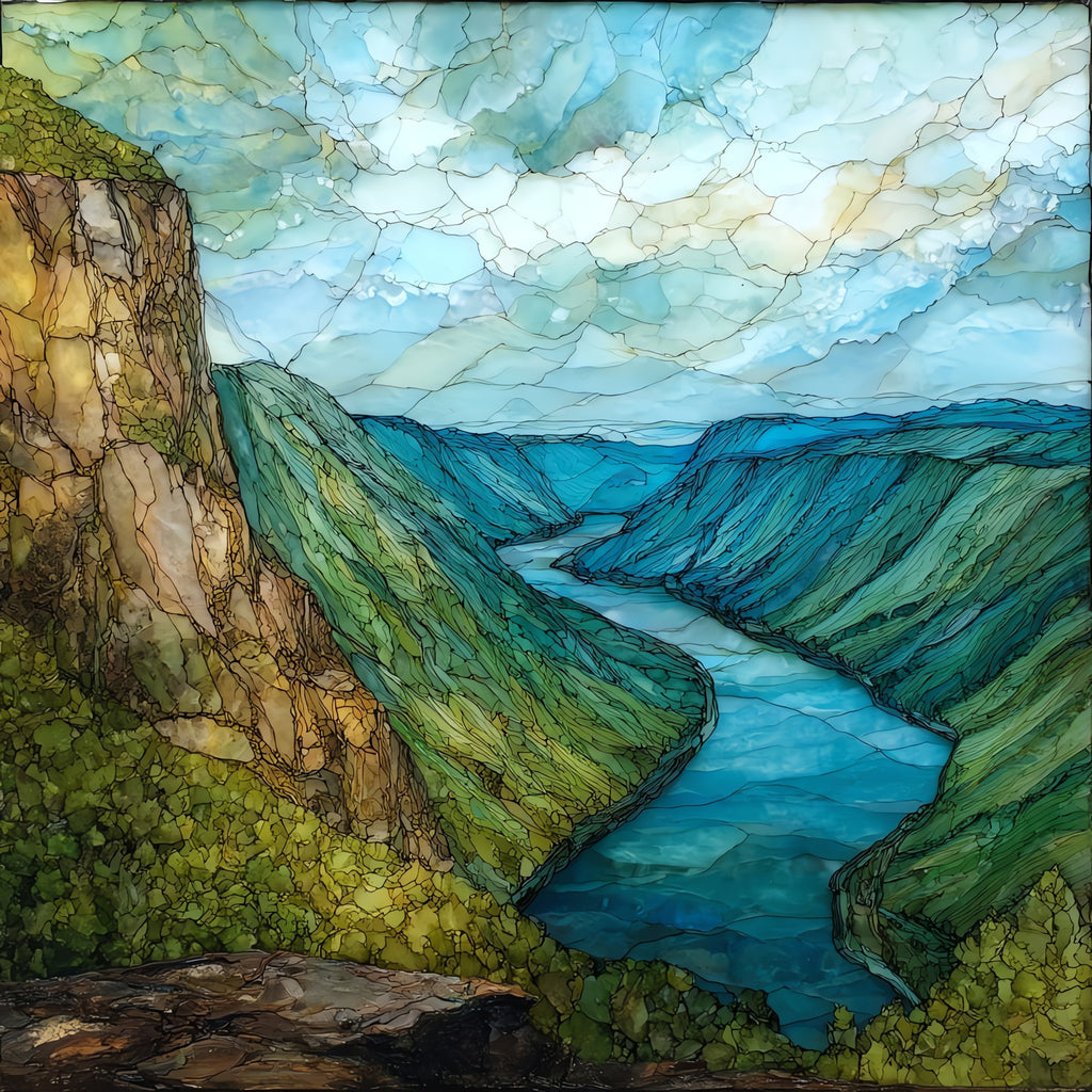 the Delaware Water Gap — ceramic art tile