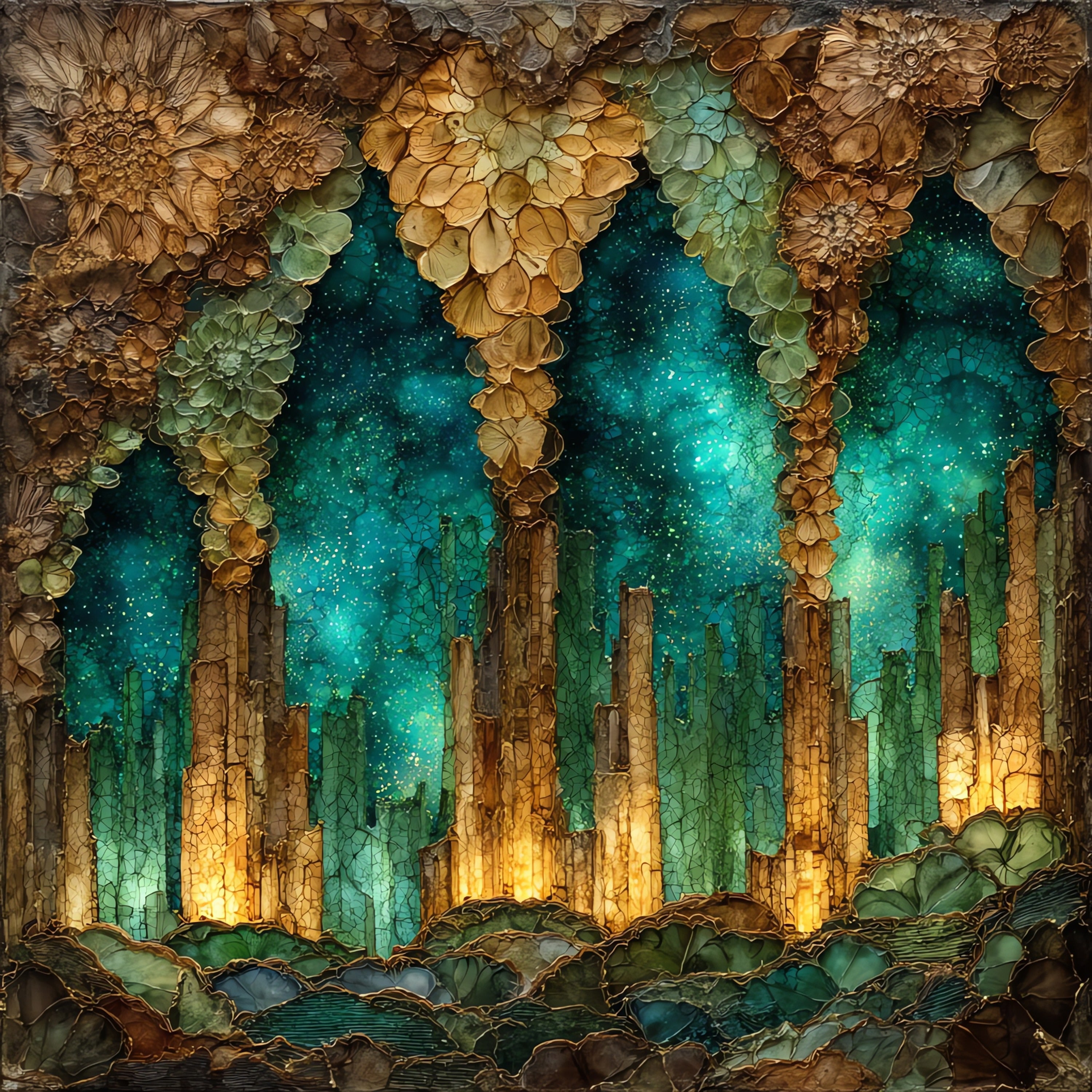 Crystal Grottoes Caverns — ceramic art tile