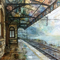 the Kalk Bay railway — ceramic art tile