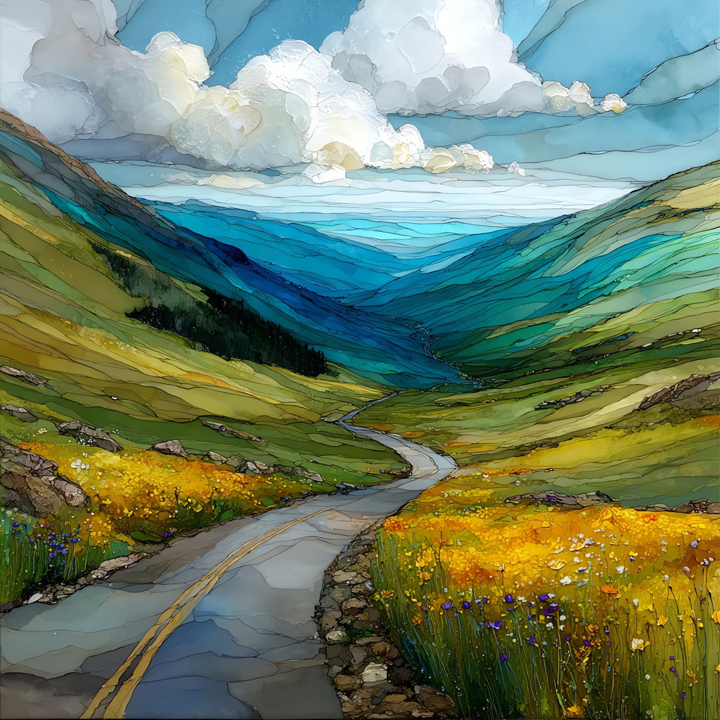 Trail Ridge Road — ceramic art tile