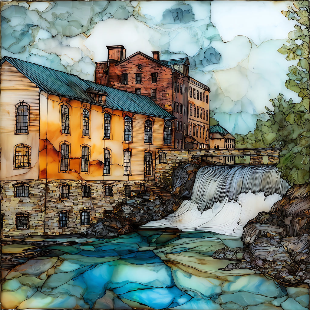 the Simon Pearce Glass Mill in — ceramic art tile