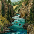 Snake River Canyon south of Jackson — ceramic art tile