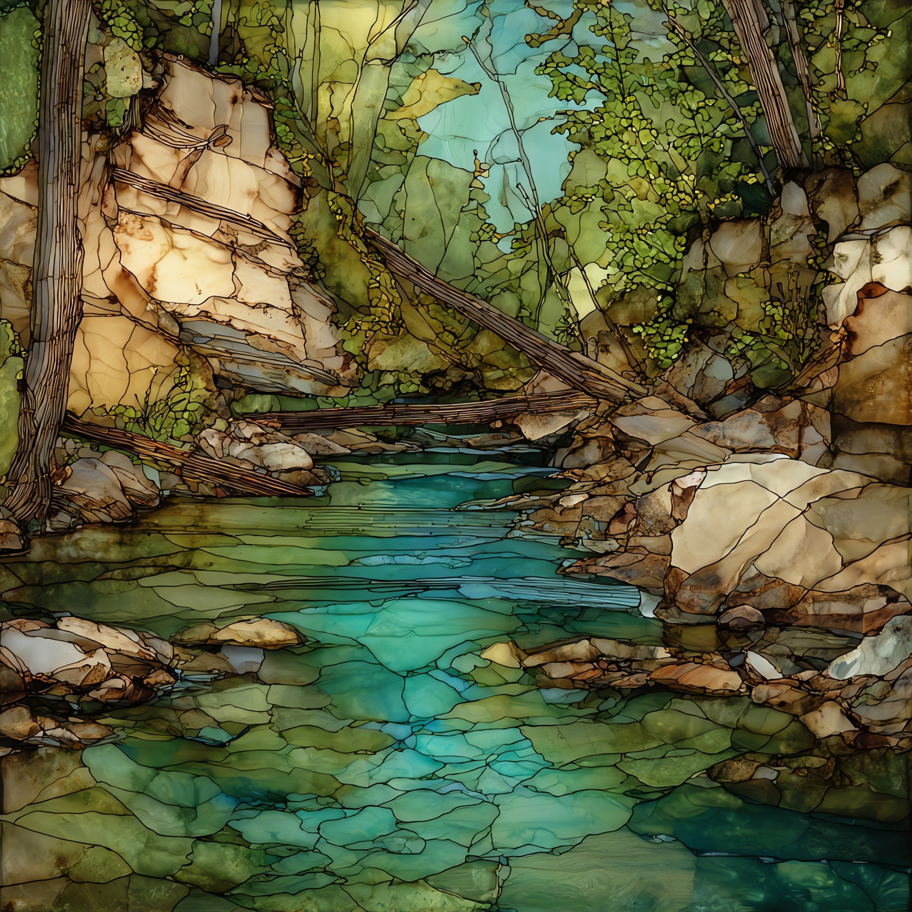 Beaver Creek Valley State — ceramic art tile