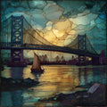 the Walt Whitman Bridge — ceramic art tile