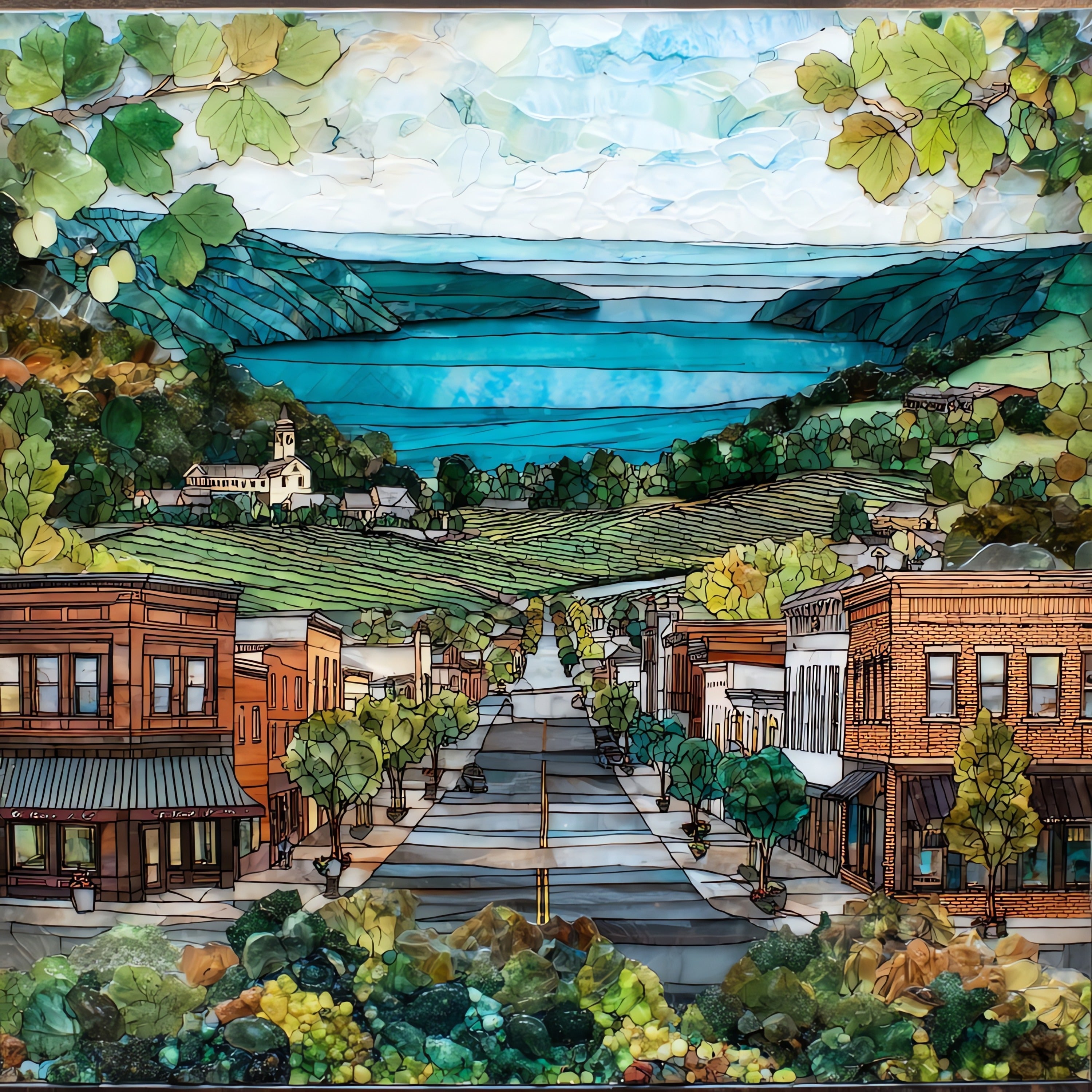 Hammondsport — ceramic art tile