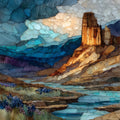 Grand Canyon Bell Rock formation set — ceramic art tile