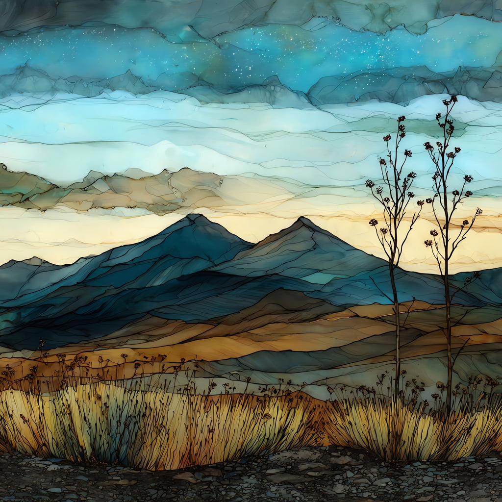 Peavine Mountain — ceramic art tile