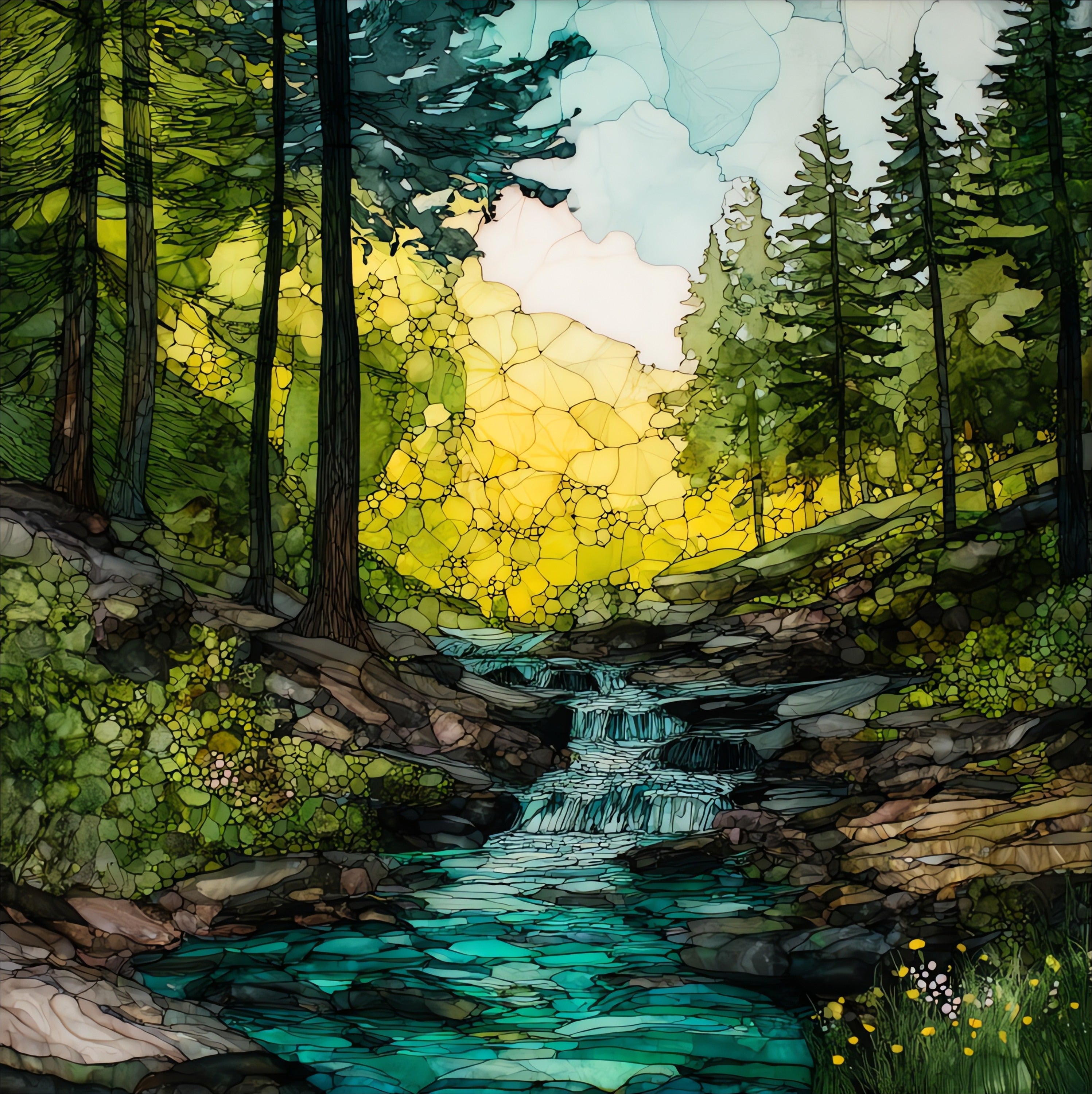 Mashamoquet Brook State Park — ceramic art tile