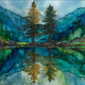 Aiguestortes National Park Lakes Pines — ceramic art tile
