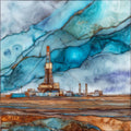 Prudhoe Bay oil field — ceramic art tile