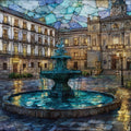 Plaza de Oriente Fountain Royal Theatre — ceramic art tile