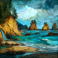 Secret Beach on the Samuel Boardman — ceramic art tile