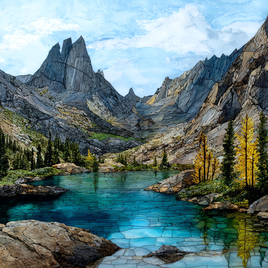 the Cirque of the Towers around — ceramic art tile