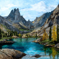 the Cirque of the Towers around — ceramic art tile