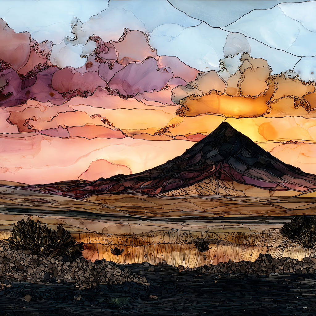 Amboy Crater — ceramic art tile
