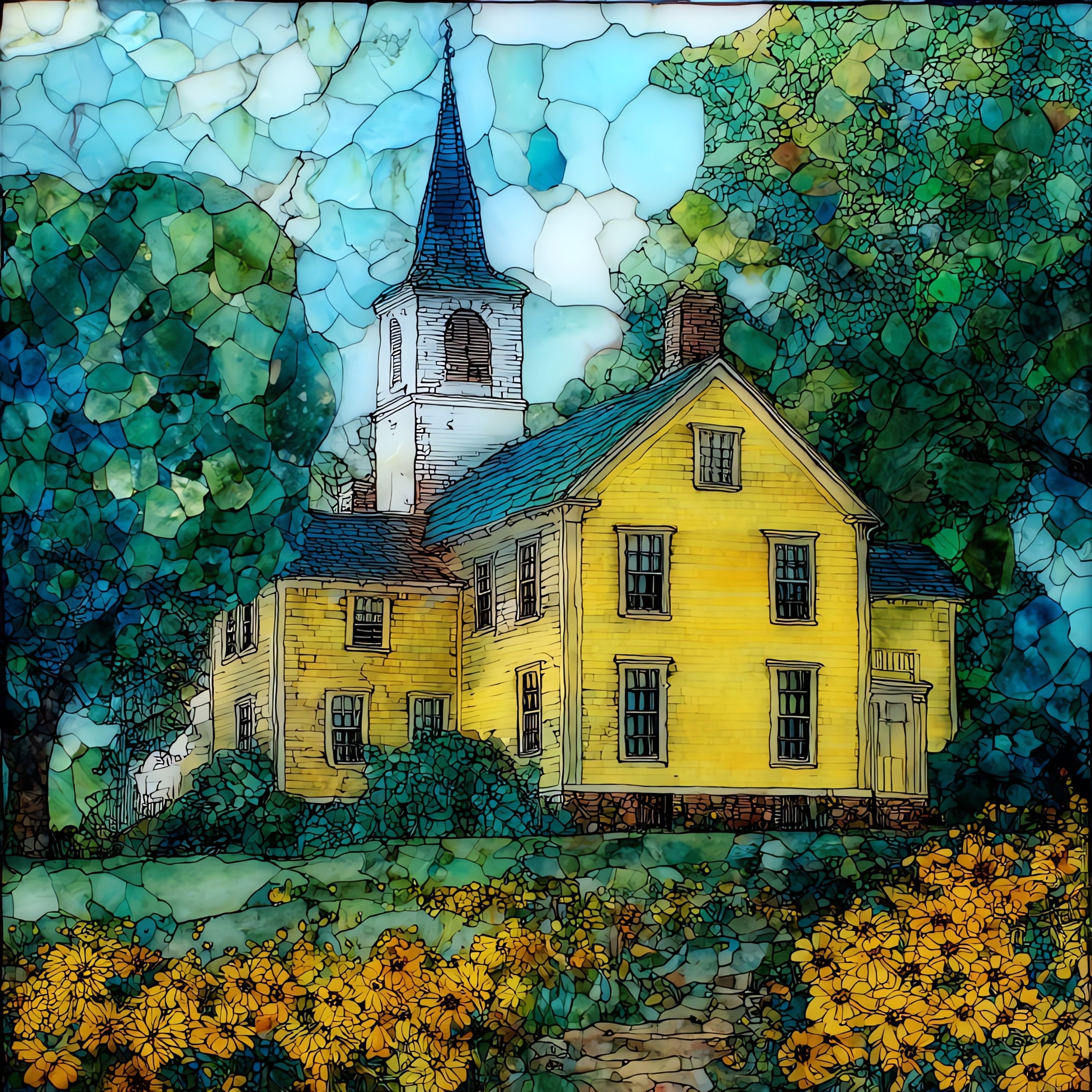 the Old Lyme Florence — ceramic art tile