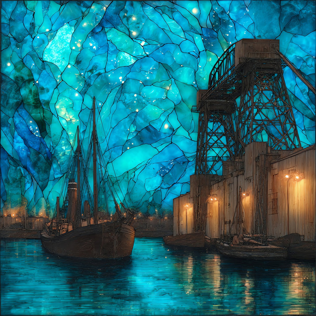 the Marquette Ore Dock — ceramic art tile