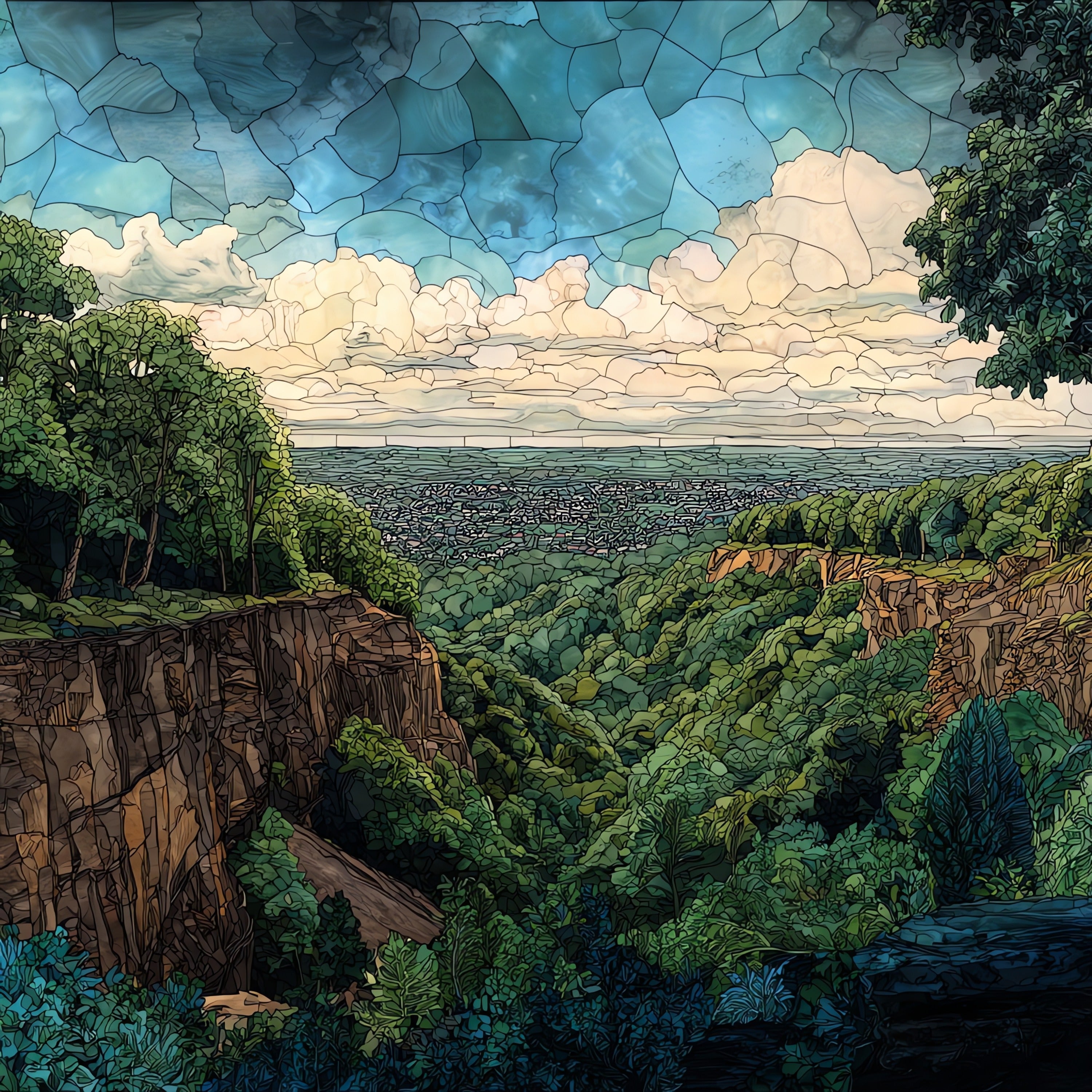 the East Rock Park overlook — ceramic art tile