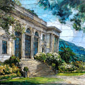 Achilleion palace gardens — ceramic art tile