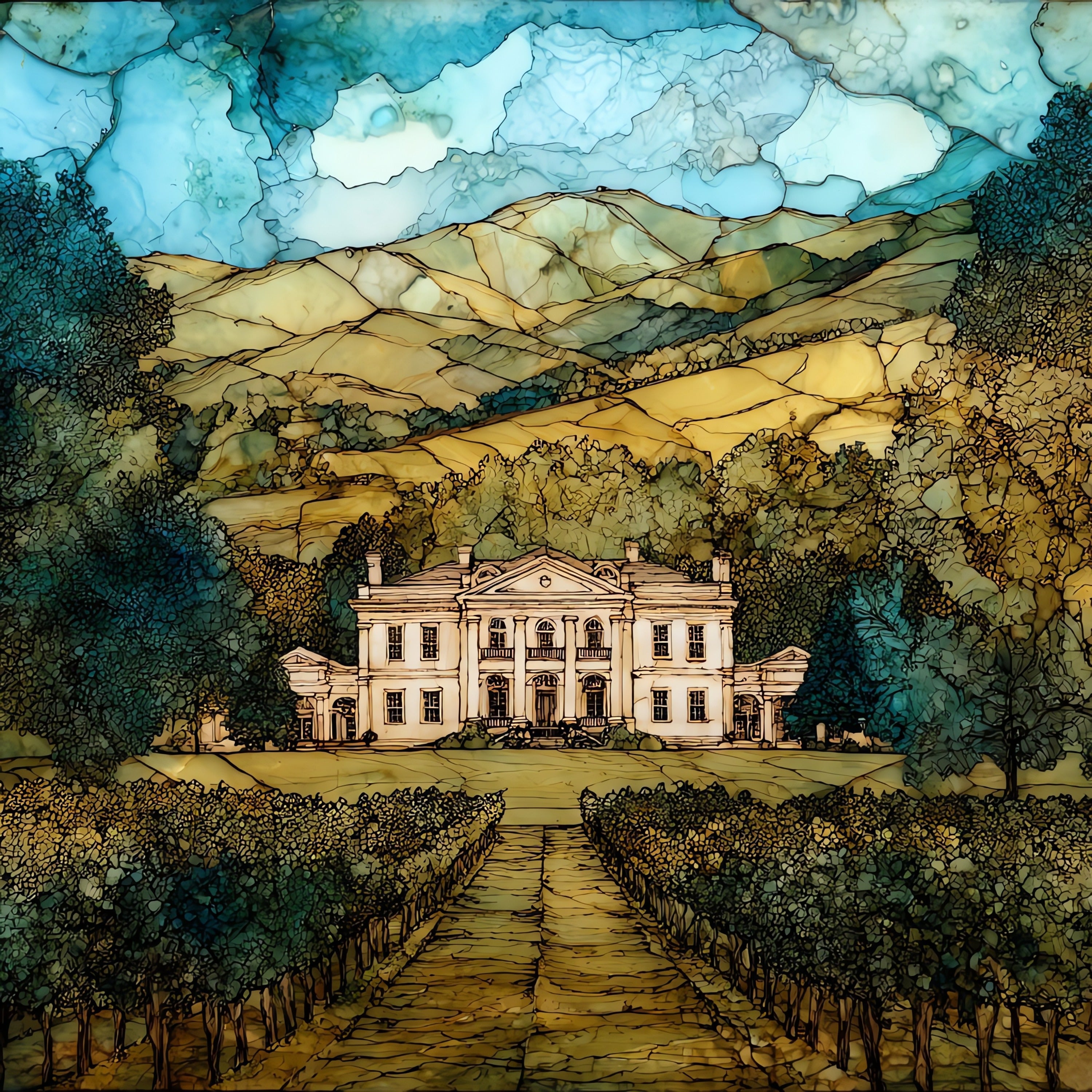 Barboursville Vineyards — ceramic art tile