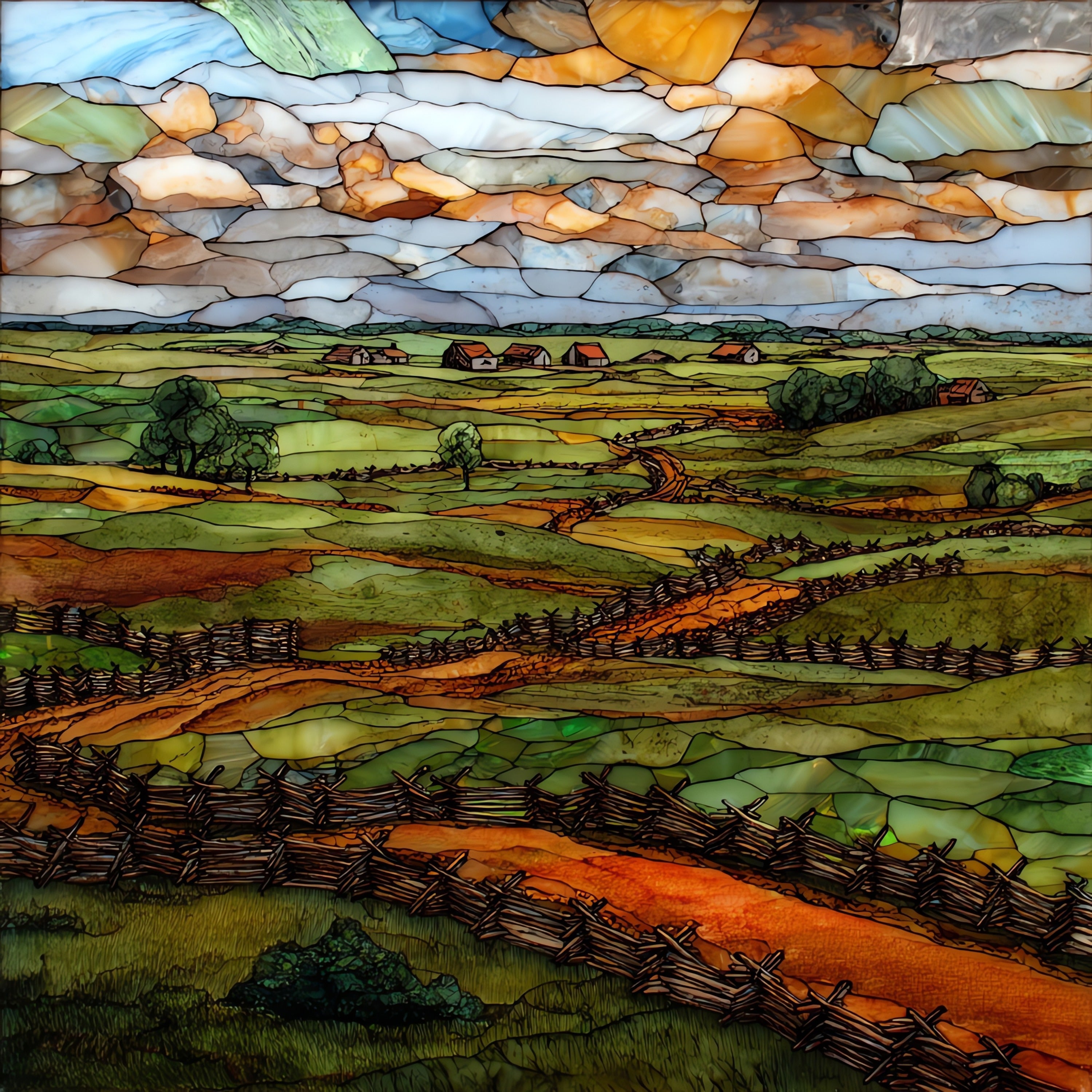 Spotsylvania Court House Battlefield — ceramic art tile