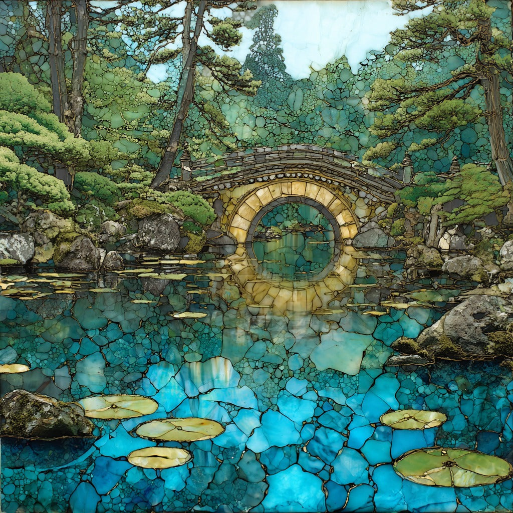 Ryoanji Mirror Pond — ceramic art tile