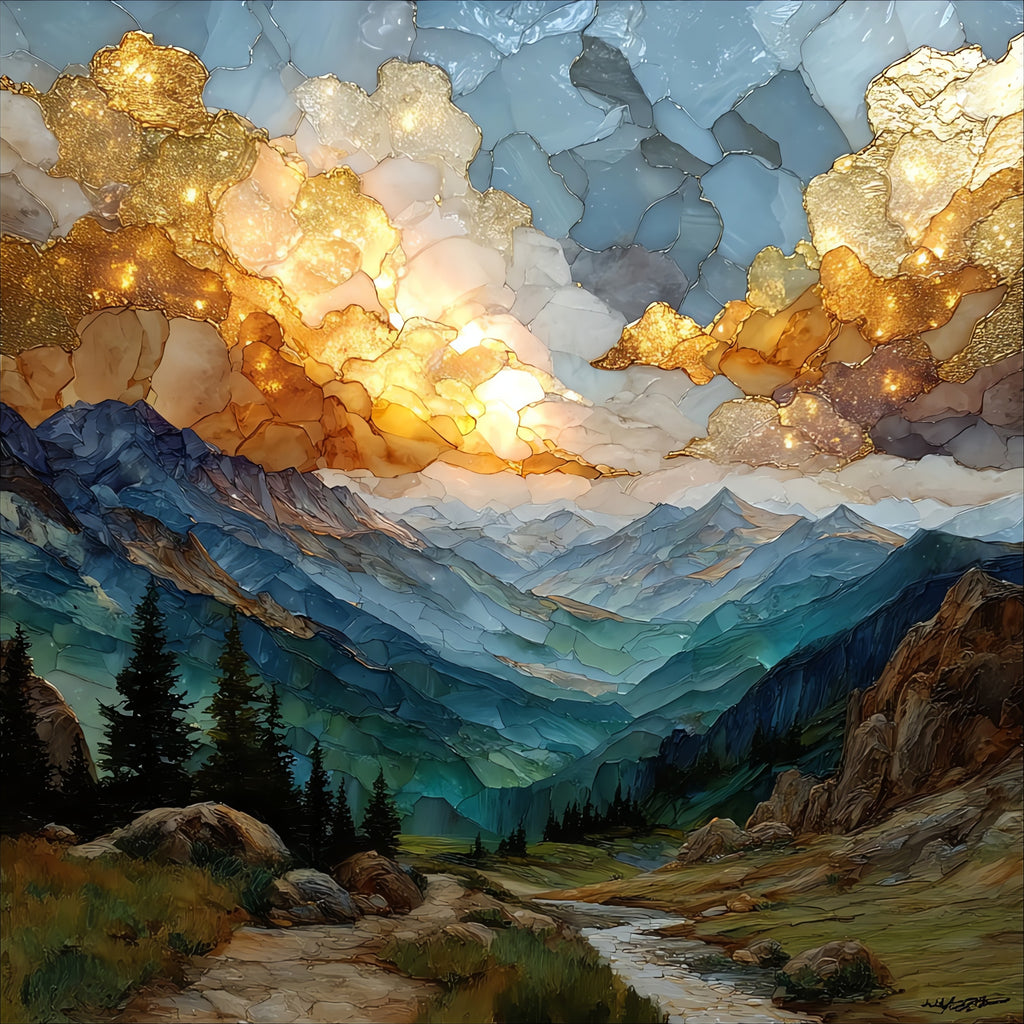 the Continental Divide in — ceramic art tile