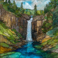 Devil's Kettle Falls — ceramic art tile