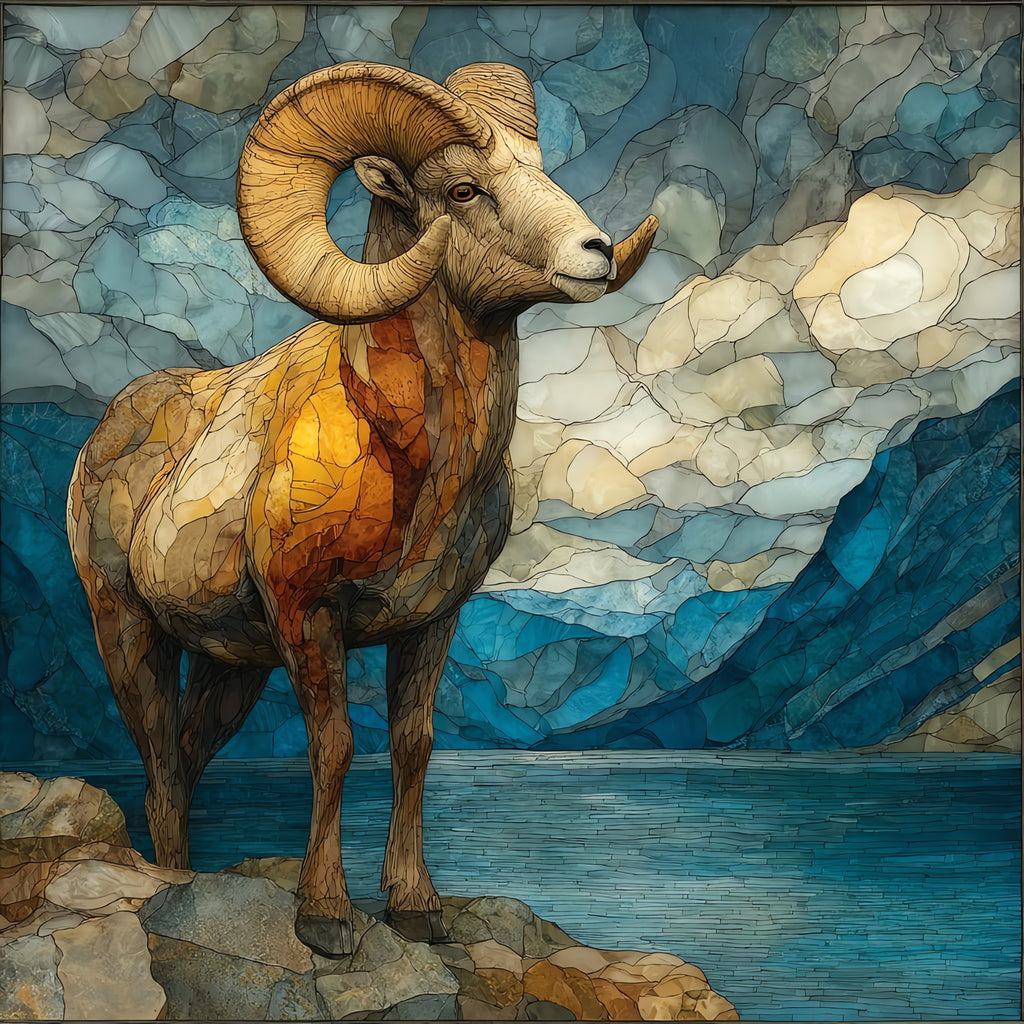 bighorn sheep — ceramic art tile