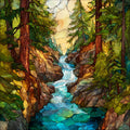 Avalanche Creek cutting a — ceramic art tile