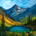 Capitol Peak knife-edge Elk Range — ceramic art tile