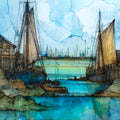 Cambridge Choptank River working — ceramic art tile