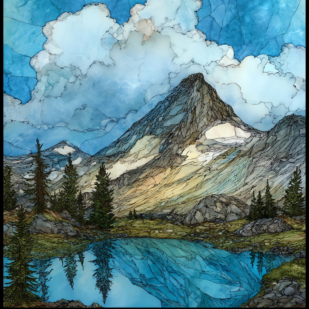 Cloud Peak — ceramic art tile