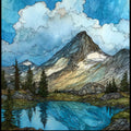 Cloud Peak — ceramic art tile