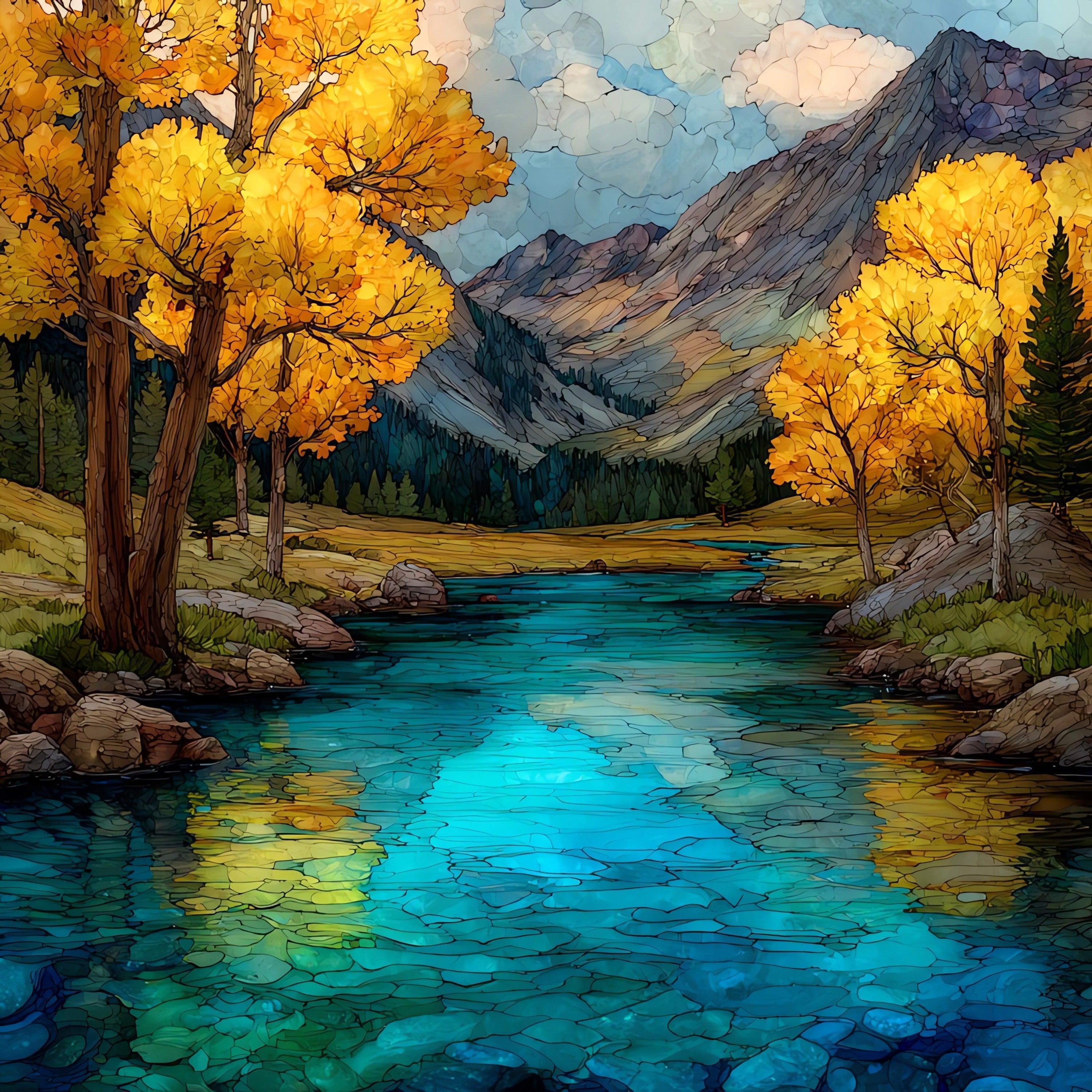 Tuolumne Meadows — ceramic art tile