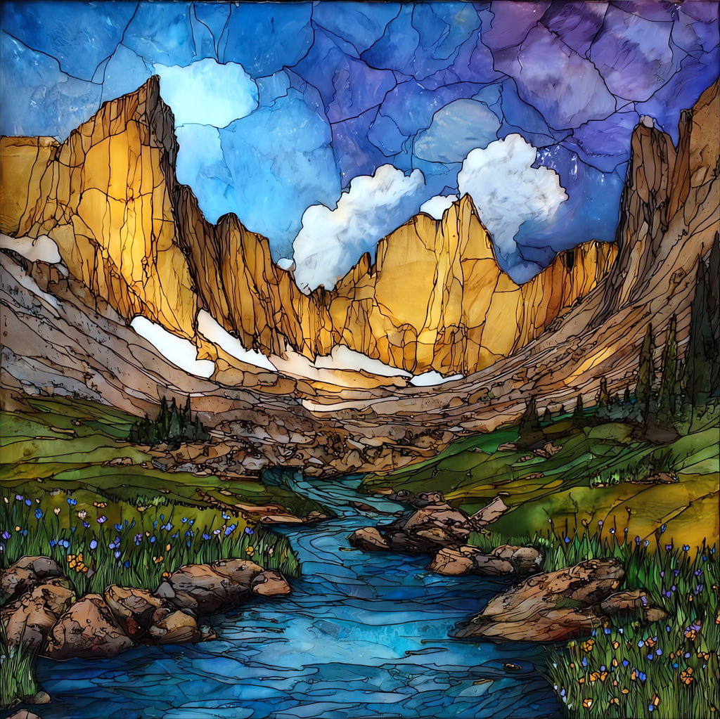 Big Sandy Opening below the Cirque — ceramic art tile