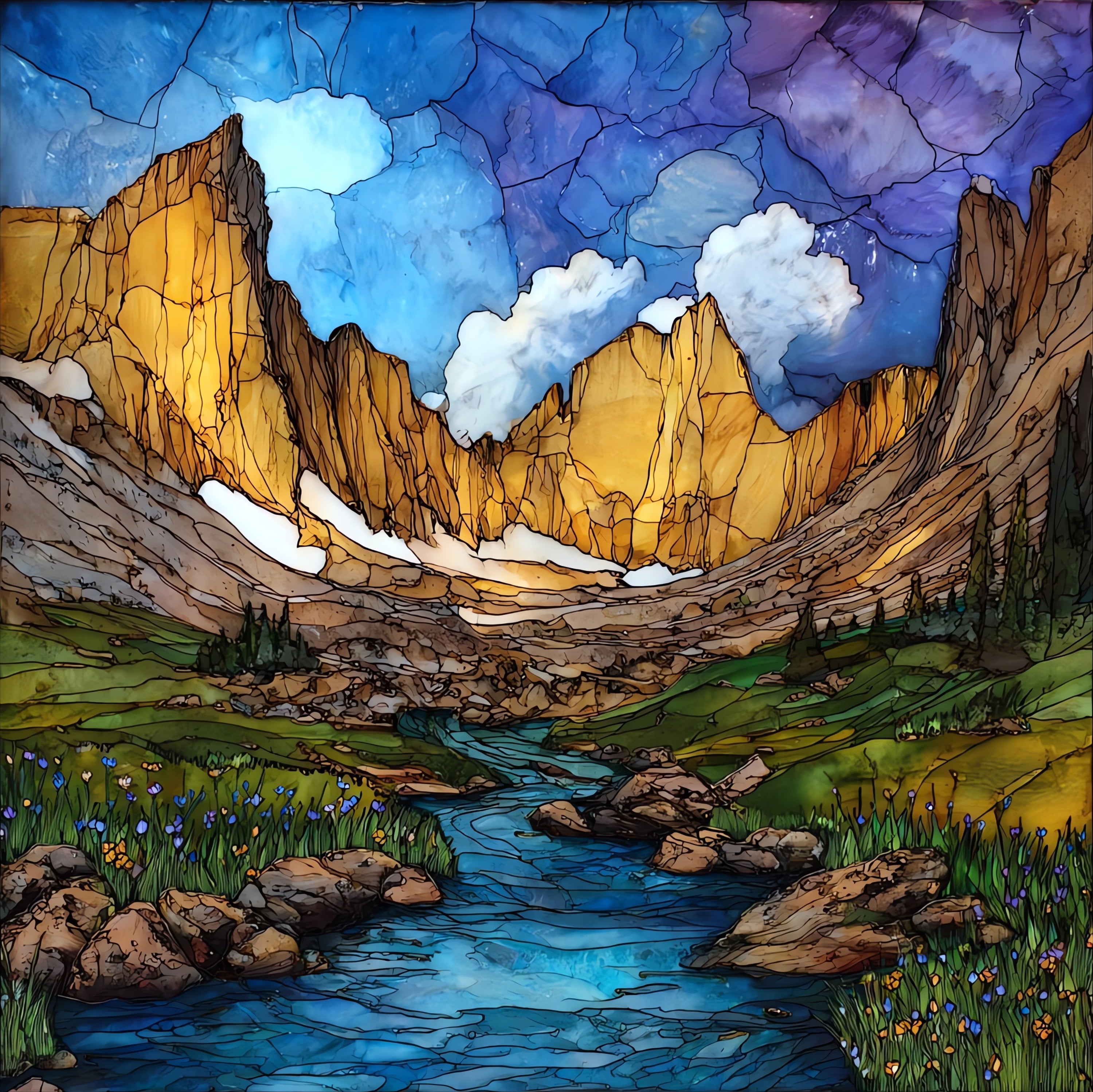 Big Sandy Opening below the Cirque — ceramic art tile