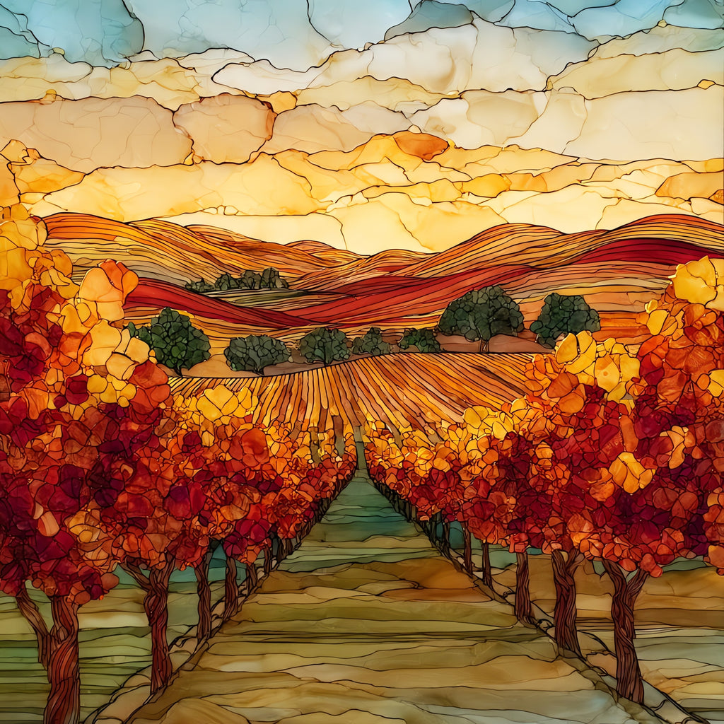 Napa Valley Vineyards — ceramic art tile
