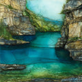 Melissani Cave Lake — ceramic art tile